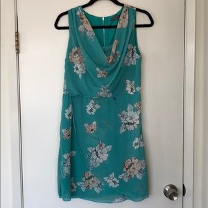 Teal Floral Dress